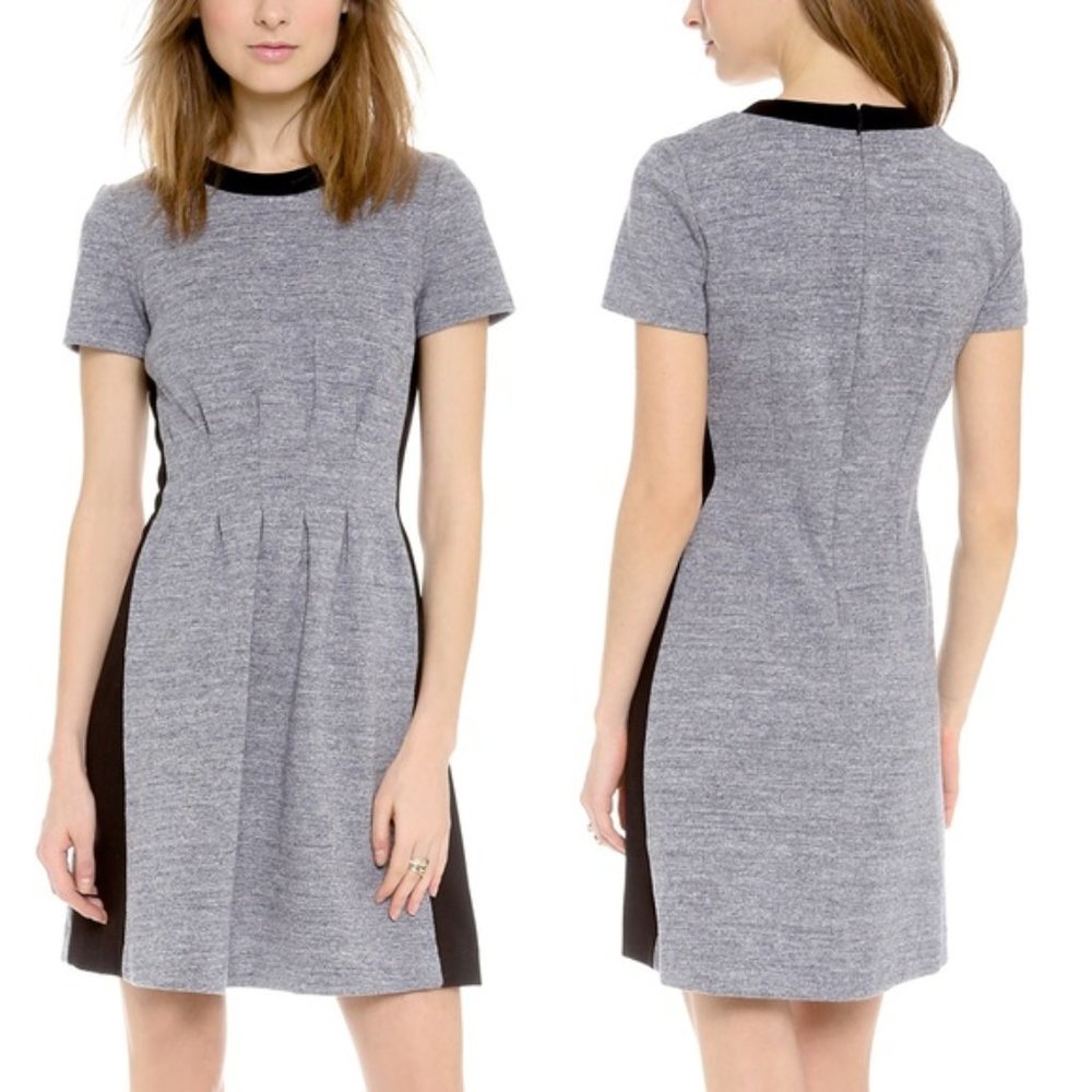 Madewell Parkline Dress in Black & Gray Colorblock